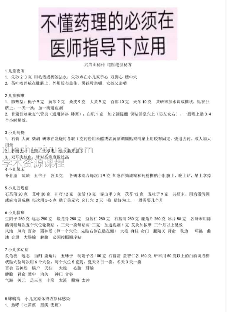 武当山秘传 道医绝世秘方.pdf 12页 百度盘下载插图