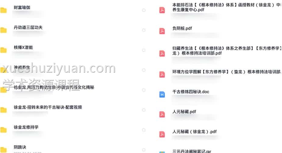 徐金龙(蛰龙)提升性能力丹道修炼函授资料 视频/文档  文件超多插图