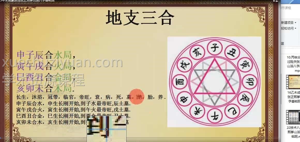张正熙茅山派八字基础班28集视频课程插图