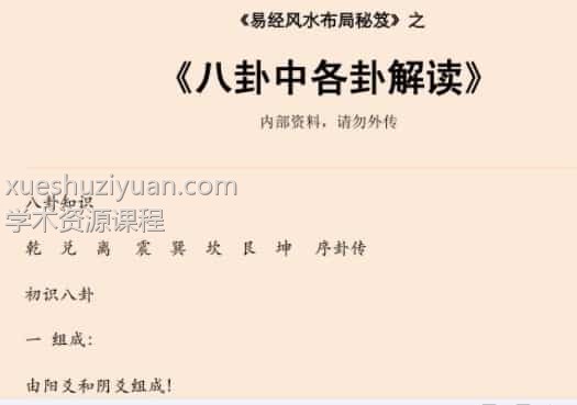 易经风水布局秘笈之《八卦中各卦解读》插图