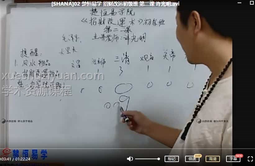 楚恒易学许光明.招财改运初级班视频+文字文档插图