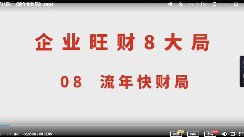 于知孚《企业旺财8大风水局》视频8集插图